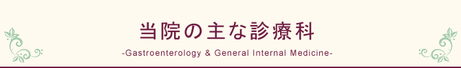 なかしま胃腸科|主な診療科